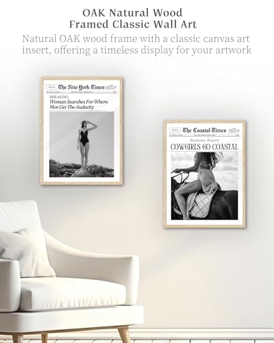 12x16in Cowgirls Go Coastal Framed Newspaper Wall Art