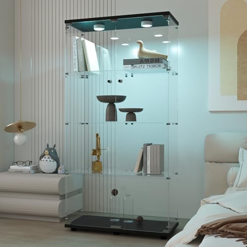 Glass Display Cabinet with LED Light