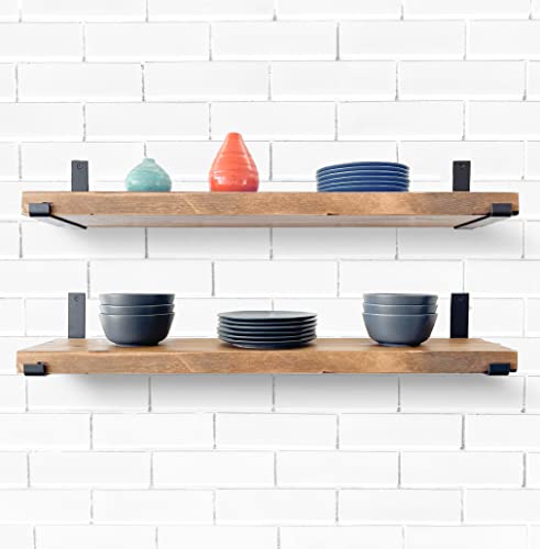 Rustic Shelves with J (2 Count)