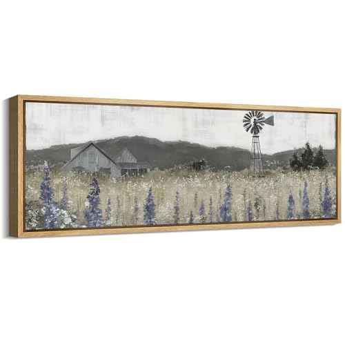 Large Framed Canvas Print Wall Art Rustic Farmhouse Landscape Barn
