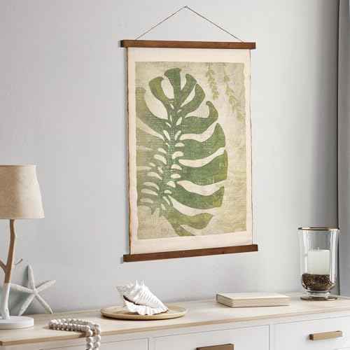 Botanical Monstera Leaf Canvas Wall Tapestry