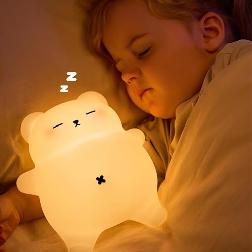 Sleeping Snoring Bear Night Light Nursery lamp for Kids