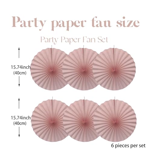 Pink Birthday Decorations DIY Pink Paper Fans Set Hanging Decoration 16in