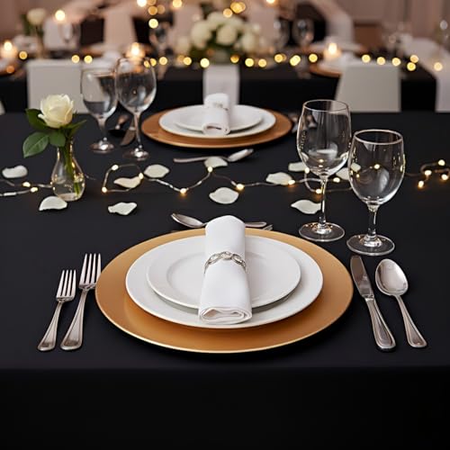 90x156 Inch Black Tablecloth for 8 Foot Rectangle Tables