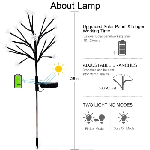6 Pack Solar Lights Outdoor Waterproof (6 Count)