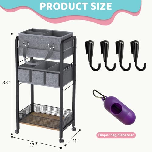 2IN1 Baby Diaper Caddy Organizer