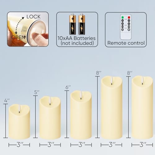 Outdoor Waterproof Flameless Candles (5 Count)