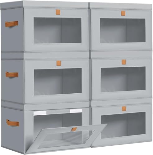 Storage Bins with Lids (6 Count)