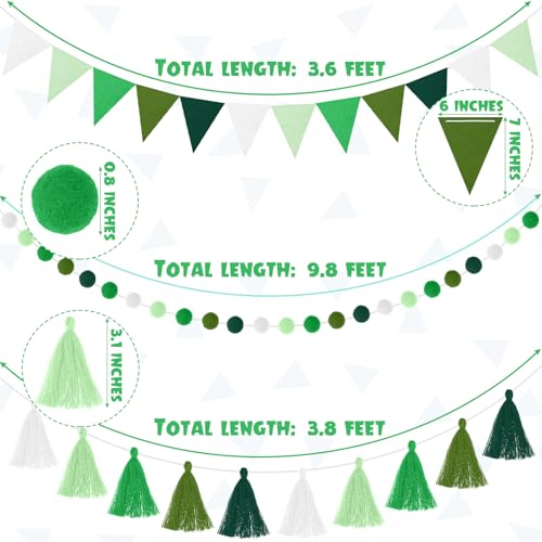 4 Pcs 9.8 ft Pom Pom Garland for Classroom Bulletin Board (4 Count)