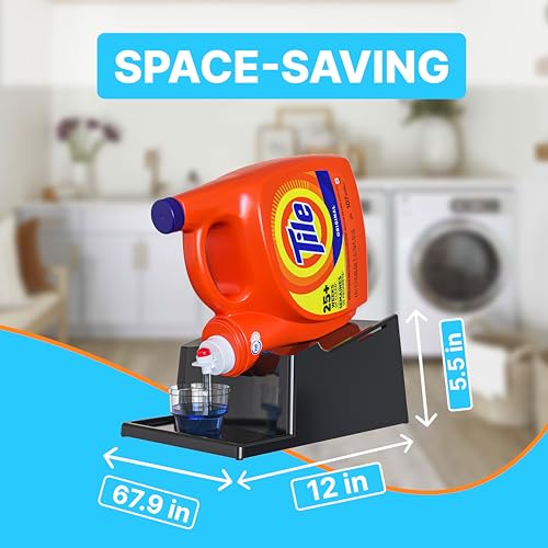 Liquid Laundry Detergent Dispenser Holder with Drip Tray (154 Fl Oz)