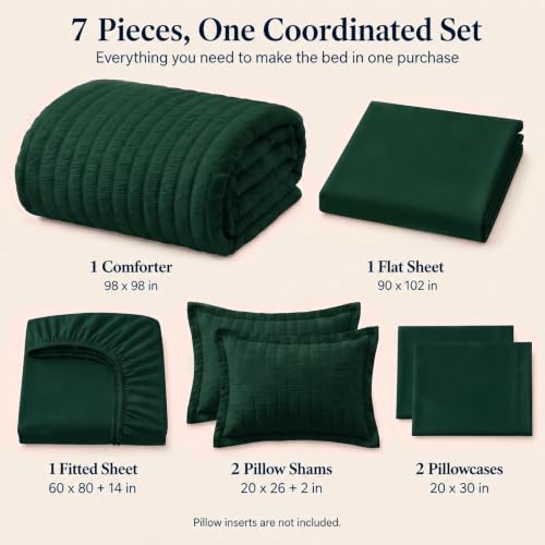 Oversized Queen Seersucker Comforter Set