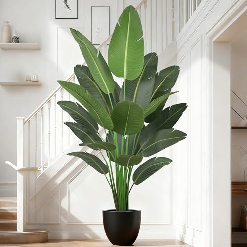 Artificial Bird of Paradise Tree 7FT 19 Thick Matte Texture Leaves