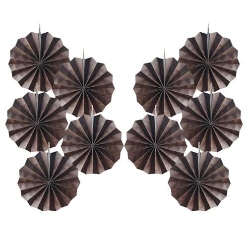 Coffee Party Decorations 8inch Hanging Paper Fans Set10pcs DIY (10 Count)
