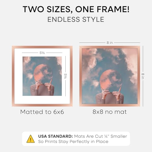 8x8 Rose Picture Frame (2 Count)