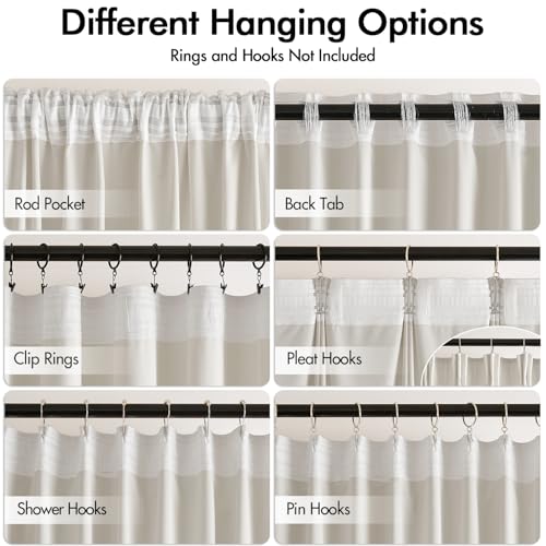 Ivory White Velvet Pinch Pleat Blackout Curtains W52 X L96 Inches (2 Count)