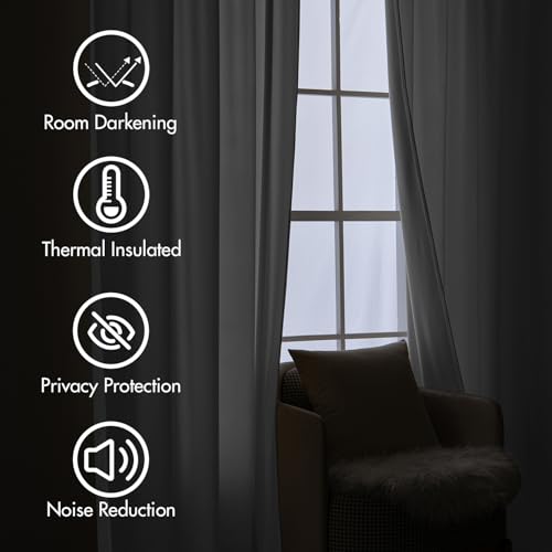 White Velvet Pinch Pleat Blackout Curtains W52 X L108 Inches (2 Count)