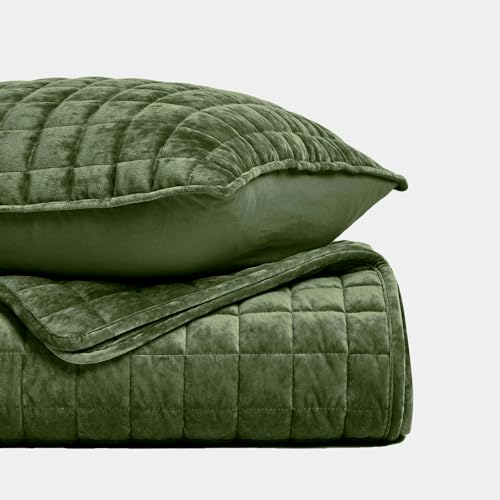 Channel Box Stitch Velvet Quilt Set
