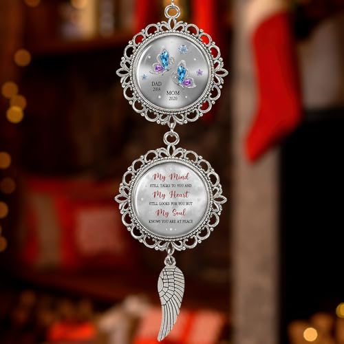 Memorial Car Rearview Ornament with Custom Names