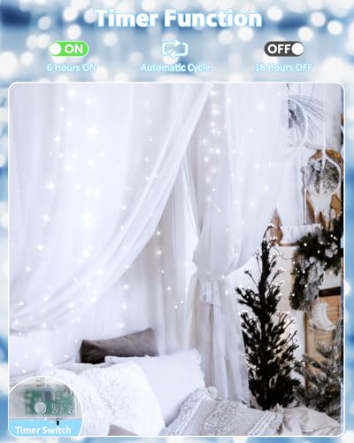 4 Pack 60 LED Fairy Lights Battery Operated with Timer