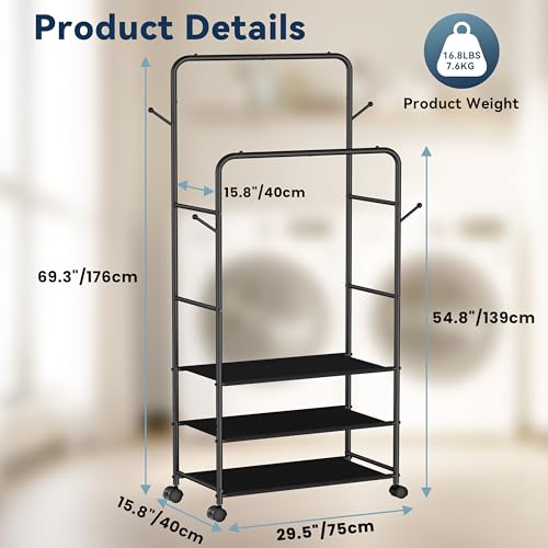 Double Rod Clothes Rack