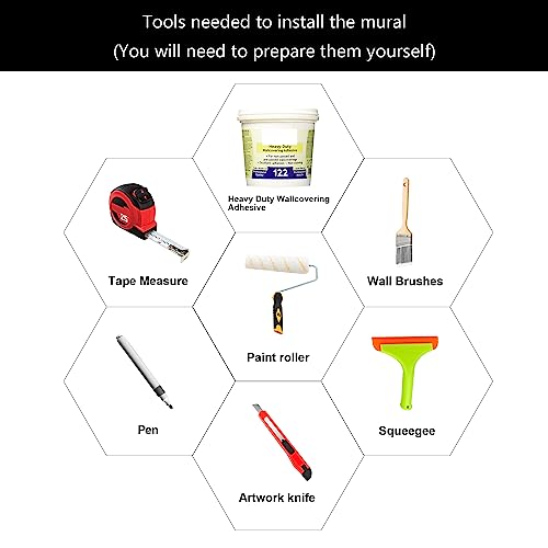 Black New York City Wallpaper Brooklyn Bridge Wall Mural for Bedroom (99.2 Sq Ft)