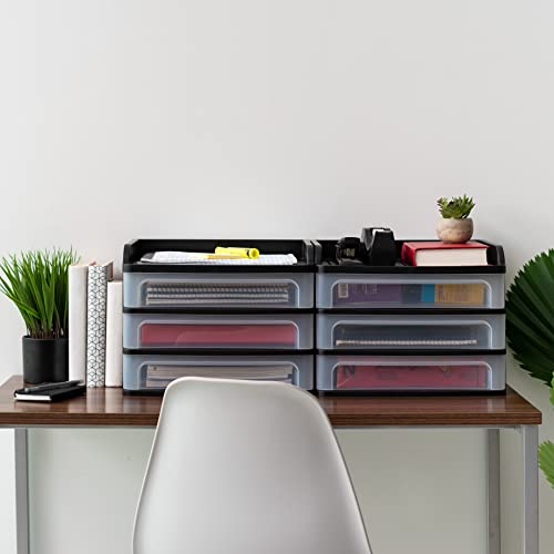 3 Drawer Medium Desktop Organizer with Paper Tray