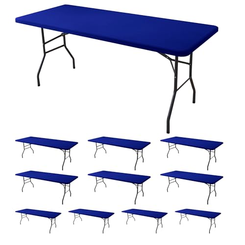 Fitted Tablecloth for 6 Foot Rectangle Tables (10 Count)