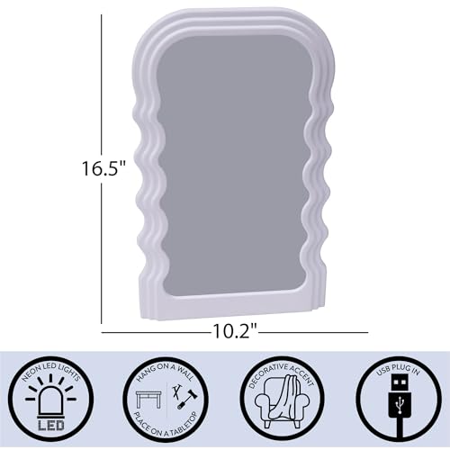 LED Wavy Wall Mirror