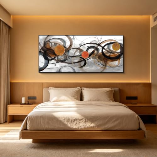 Abstract Canvas Wall Art Orange Picture for Living Room Wall Decor