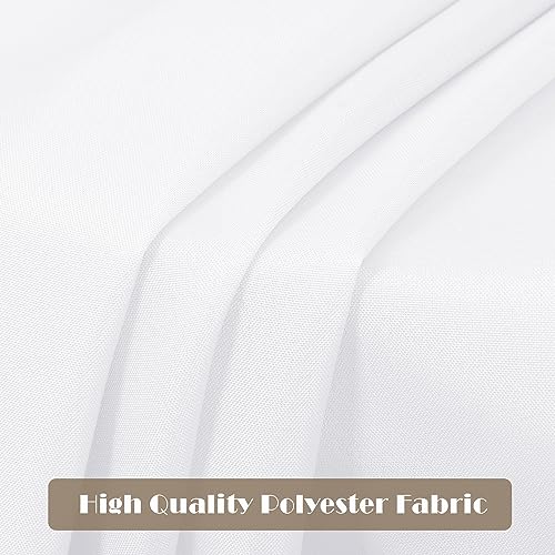 8 Pack White Rectangle Tablecloth (8 Count)