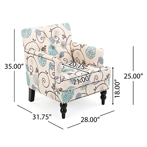Harrison Fabric Tufted Club Chair