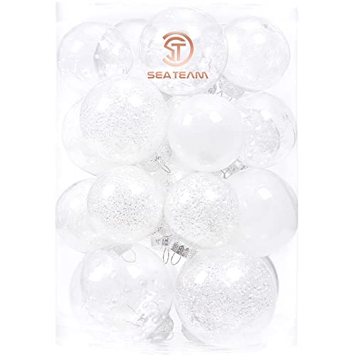 25 Pack Assorted Clear Christmas Ball Ornaments (25 Count)