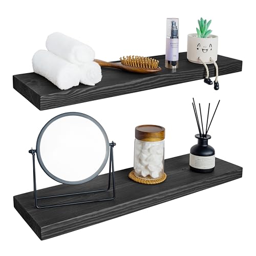 Wood Floating Shelves for Wall 30 inch Set of 2 (2 Count)