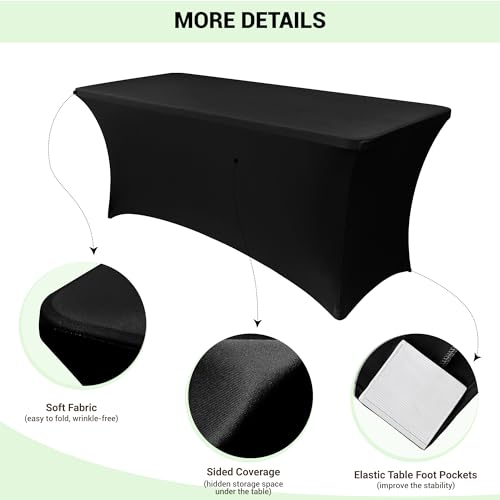 4ft Stretch Spandex Table Cover (4 Count)