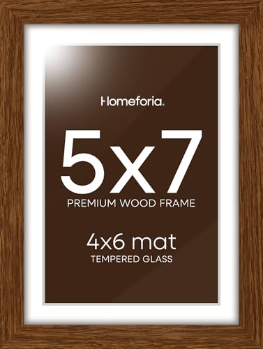 5x7 Brown Oak Picture Frame