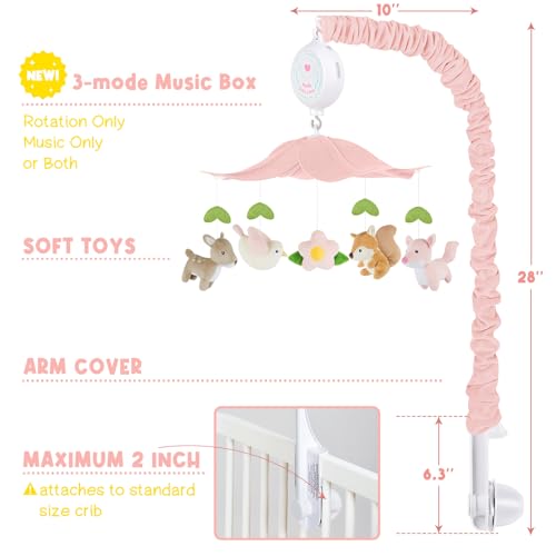 Woodland Crib Mobile for Girls