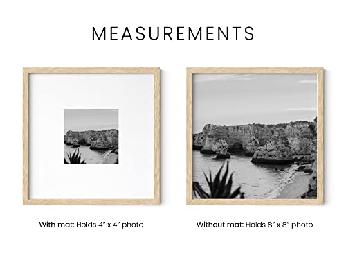Beige Oak Wood 8x8 Picture Frames (3 Count)