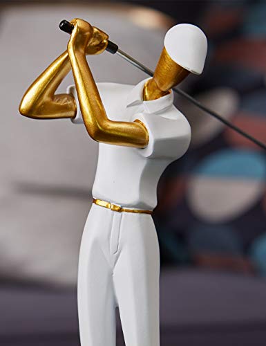 Golfer Figurine Statue Golf Sculpture Modern Home Decor 9.4 Inch