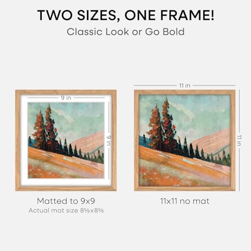 11x11 Natural Oak Picture Frame