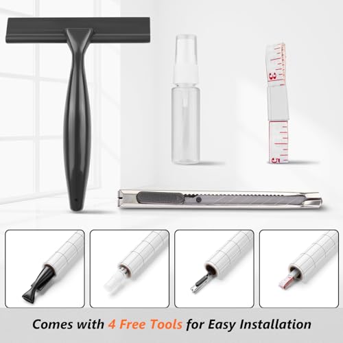 Frosted Glass Window Privacy Film with Tools