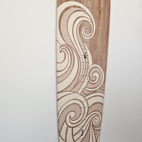 Wooden Surfboard Wall Decor Growth Chart