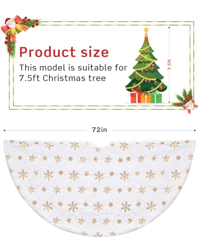 72 Inches Faux Fur Christmas Tree Skirt