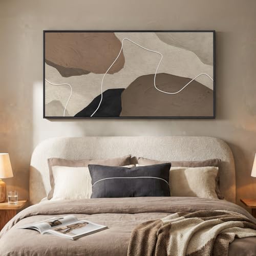 Extra Large Neutral Brown Beige Abstract Wall Art for Living Room