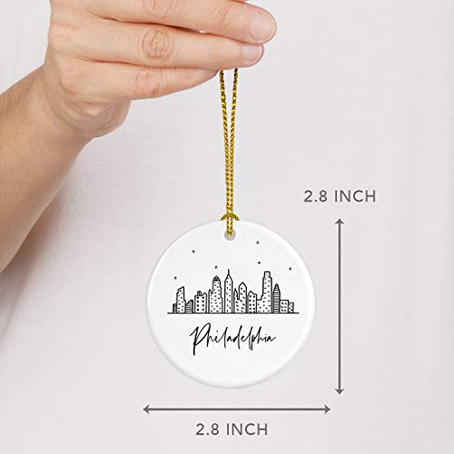 Round Ceramic Porcelain Christmas Tree Ornament Gift