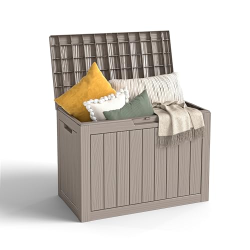 45 Gal Waterproof Outdoor Storage Box Lockable Deck Box