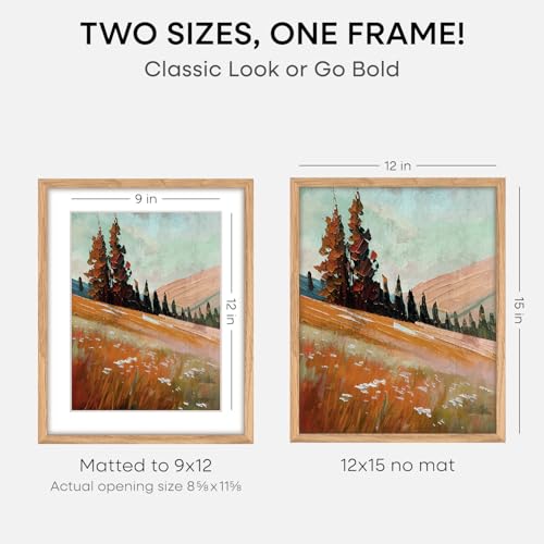 12x15 Natural Oak Picture Frame (3 Count)