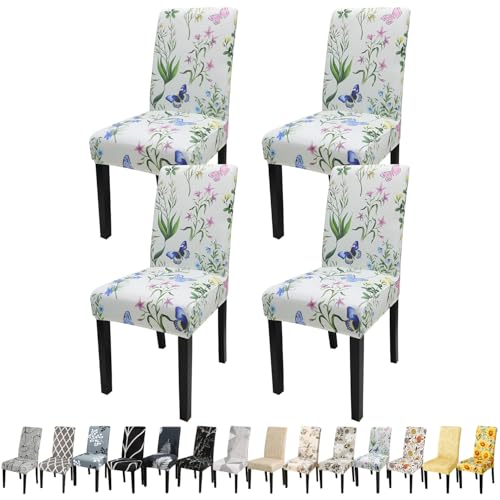 Pattern Chair Covers for Dining Room Set of 4