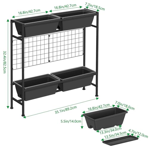Raised Garden Beds with Legs Vertical Herb Garden Planter Indoor Outdoor