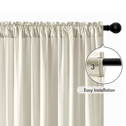 Ivory Privacy Sheer Curtains 2 Panels 42W x 84L (2 Count)
