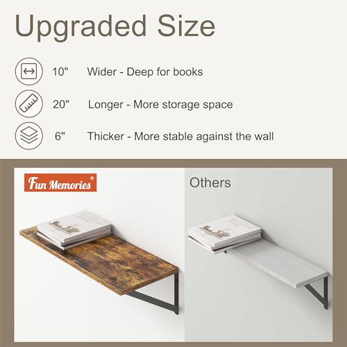 20 Inch Floating Shelves (2 Count)